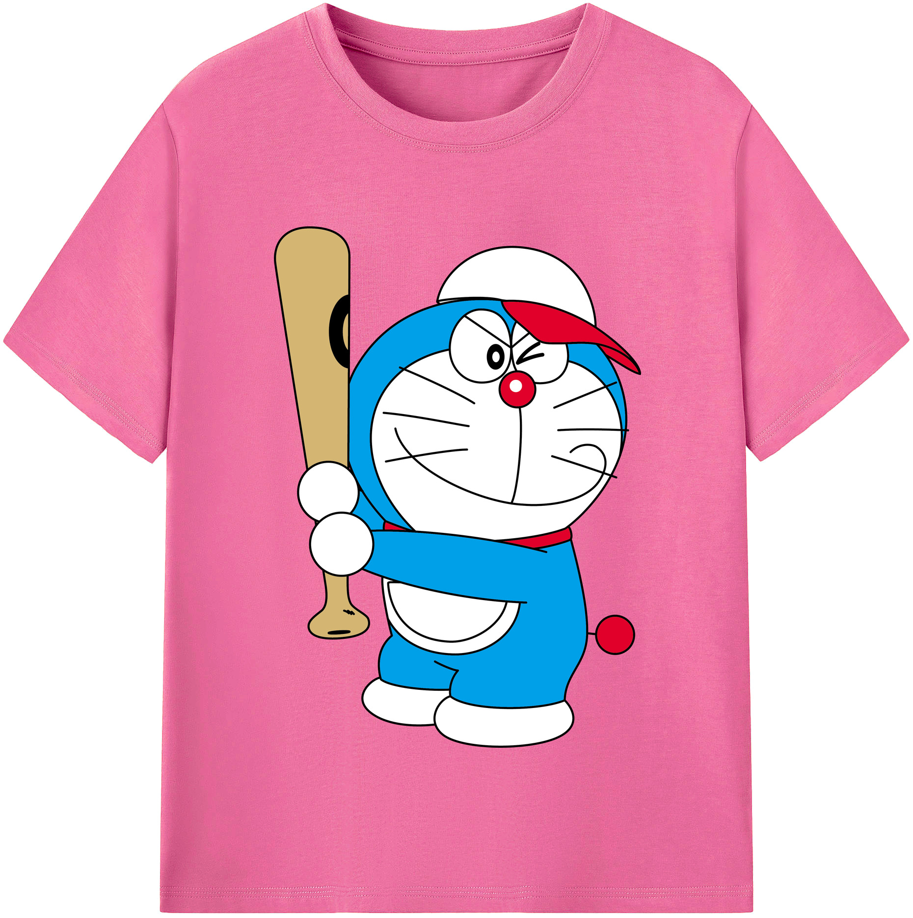 （画像用） ドラえもん Doraemon レディースカジュアルプリントTシャツ（綿100％）